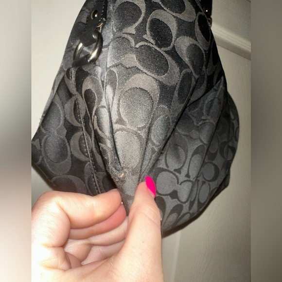 Coach Black C Monogram Ashely hobo Shoulder Bag Y2K contemporary - Picture 5 of 14